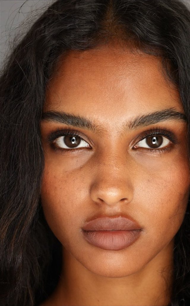 AI model headshot — freckles
